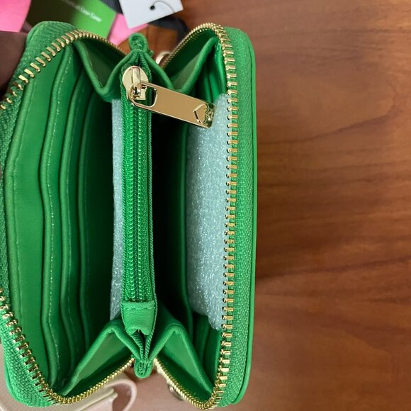 KATE SPADE x TARGET Stripe Mini Crossbody Bag Green & White WOC - Picture 10 of 12